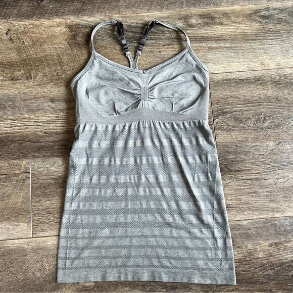 Lululemon Ebb & Flow Tank Heathered Dark Classic Sport Grey Size 6 Athletic Top - Picture 10 of 12